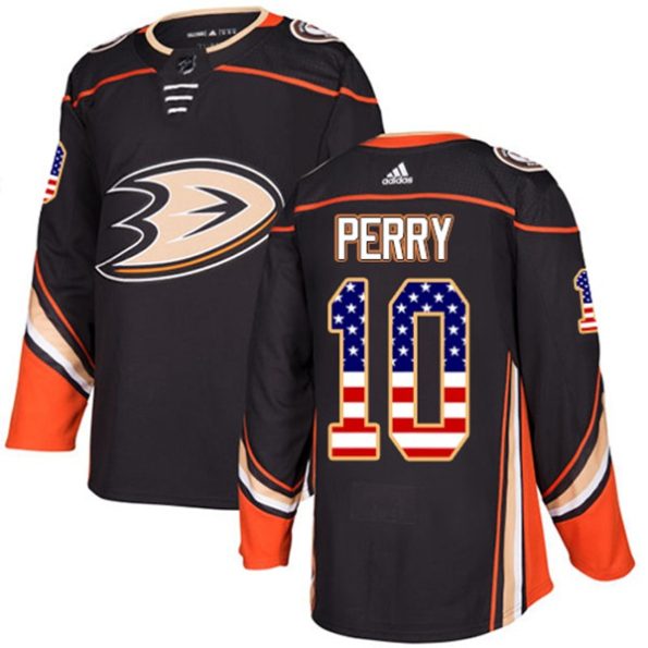 Youth-Anaheim-Ducks-Corey-Perry-NO.10-Black-USA-Flag-Fashion