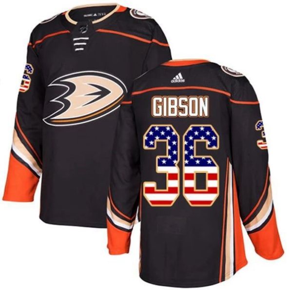 Youth-Anaheim-Ducks-John-Gibson-36-Black-USA-Flag-Fashion-Authentic