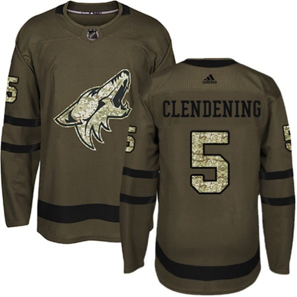 Youth-Arizona-Coyotes-Adam-Clendening-NO.5-Authentic-Green-Salute-to-Service