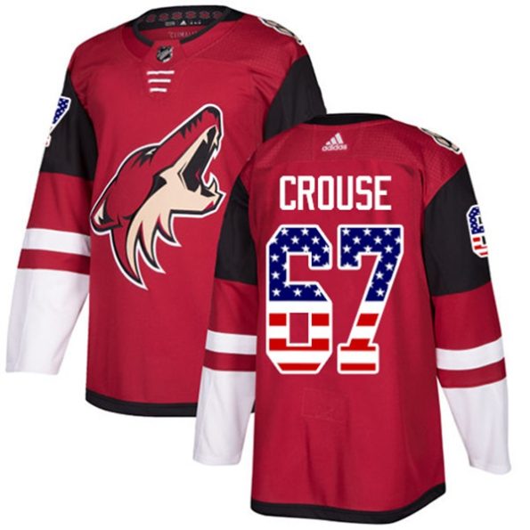 Youth-Arizona-Coyotes-Lawson-Crouse-NO.67-Authentic-Red-USA-Flag-Fashion
