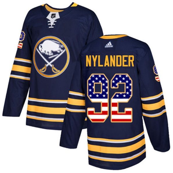 Youth-Buffalo-Sabres-Alexander-Nylander-NO.92-Authentic-Navy-Blue-USA-Flag-Fashion