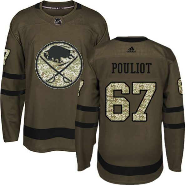 Youth-Buffalo-Sabres-Benoit-Pouliot-NO.67-Authentic-Green-Salute-to-Service