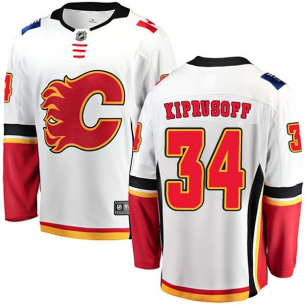 Youth-Calgary-Flames-Miikka-Kiprusoff-NO.34-Breakaway-White-Fanatics-Branded-Away