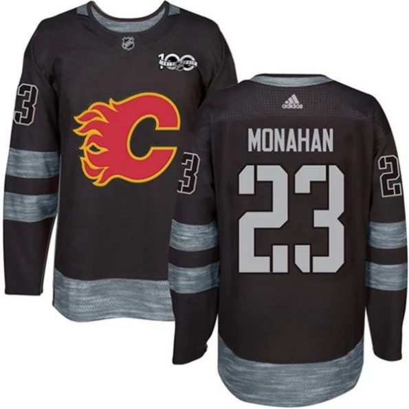 Youth-Calgary-Flames-Sean-Monahan-NO.23-1917-2017-100th-Anniversary-Black-Authentic