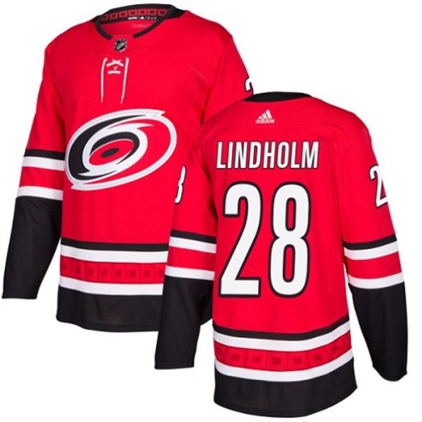 Youth-Carolina-Hurricanes-Elias-Lindholm-NO.28-Authentic-Red-Home