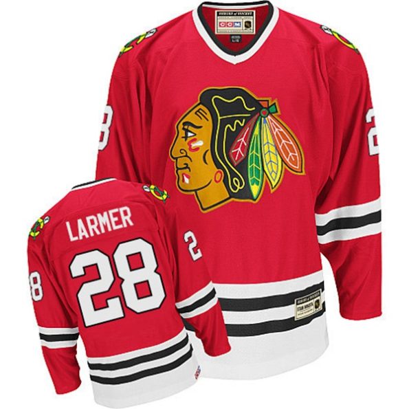 Youth-Chicago-Blackhawks-Steve-Larmer-NO.28-Authentic-Throwback-Red-CCM