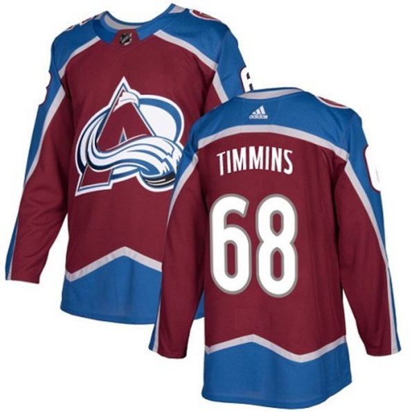 Youth-Colorado-Avalanche-Conor-Timmins-NO.68-Authentic-Burgundy-Red-Home
