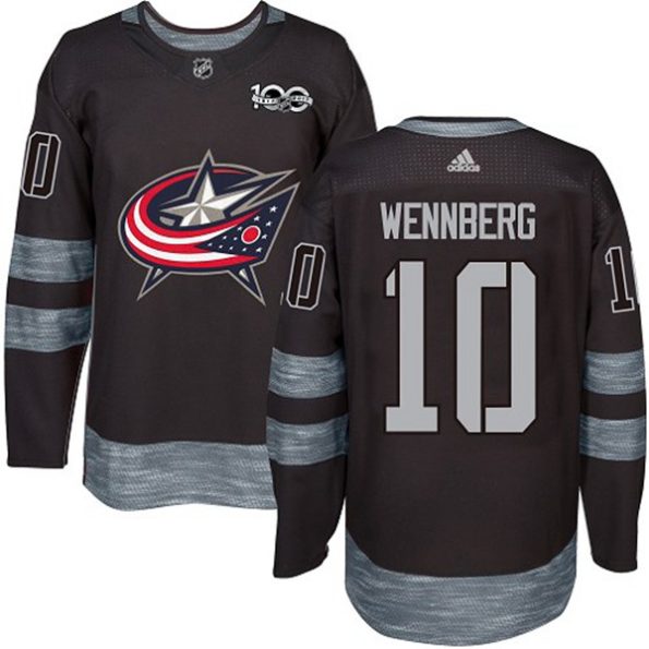Youth-Columbus-Blue-Jackets-Alexander-Wennberg-NO.10-Authentic-Black-1917-2017-100th-Anniversary