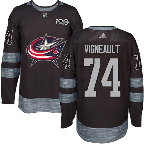 Youth-Columbus-Blue-Jackets-Sam-Vigneault-NO.74-Authentic-Black-1917-2017-100th-Anniversary