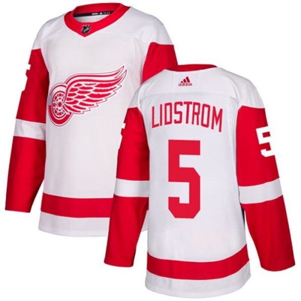 Youth-Detroit-Red-Wings-Nicklas-Lidstrom-NO.5-Authentic-White-Away