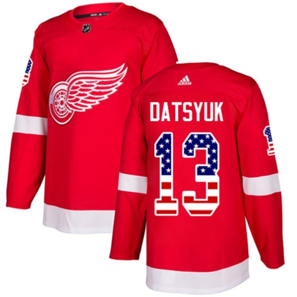 Youth-Detroit-Red-Wings-Pavel-Datsyuk-NO.13-Authentic-Red-USA-Flag-Fashion