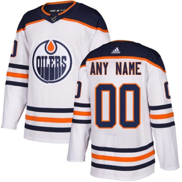 Youth-Edmonton-Oilers-Customized-Away-White-Authentic