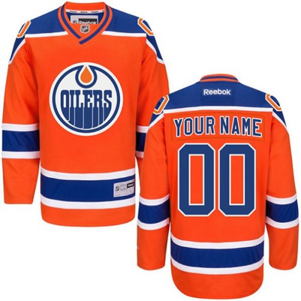 Youth-Edmonton-Oilers-Customized-Reebok-Third-Orange-Authentic