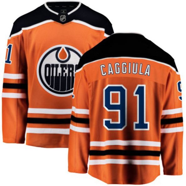 Youth-Edmonton-Oilers-Drake-Caggiula-NO.91-Breakaway-Orange-Fanatics-Branded-Home