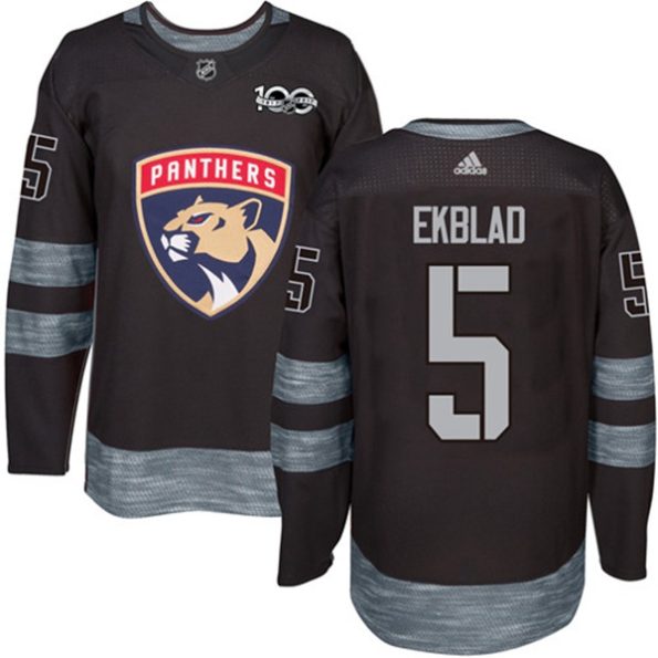 Youth-Florida-Panthers-Aaron-Ekblad-NO.5-Authentic-Black-1917-2017-100th-Anniversary
