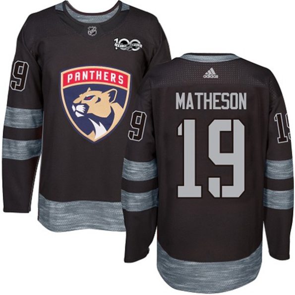 Youth-Florida-Panthers-Michael-Matheson-NO.19-Authentic-Black-1917-2017-100th-Anniversary