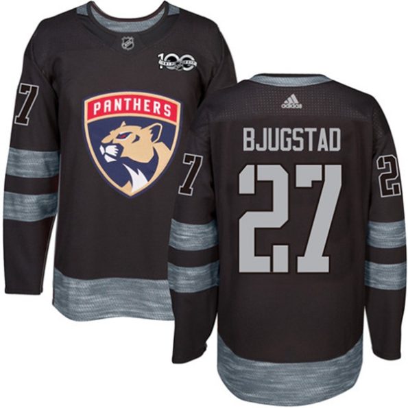 Youth-Florida-Panthers-Nick-Bjugstad-NO.27-Authentic-Black-1917-2017-100th-Anniversary