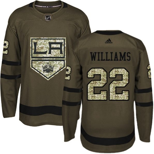 Youth-Los-Angeles-Kings-Tiger-Williams-NO.22-Authentic-Green-Salute-to-Service