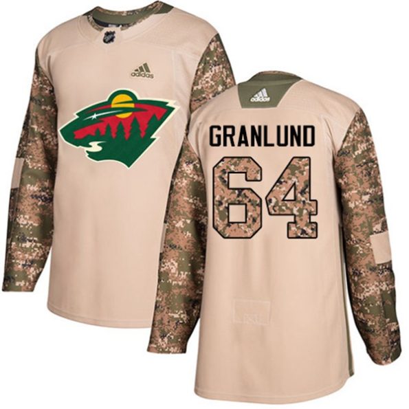 Youth-Minnesota-Wild-Mikael-Granlund-NO.64-Authentic-Camo-Veterans-Day-Practice
