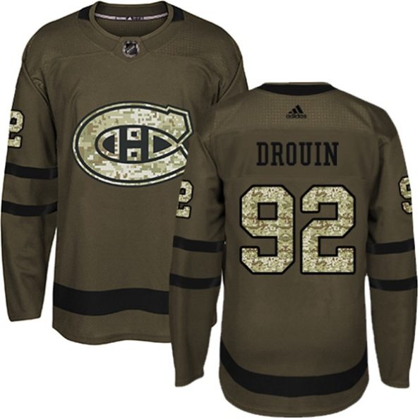 Youth-Montreal-Canadiens-Jonathan-Drouin-NO.92-Authentic-Green-Salute-to-Service