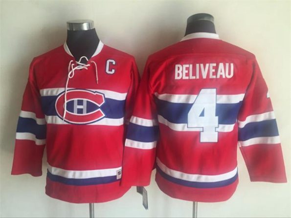 Youth-Montreal-Canadiens-Retro-Beliveau-NO.4-Red
