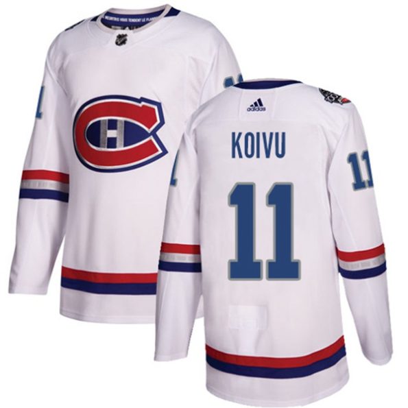 Youth-Montreal-Canadiens-Saku-Koivu-NO.11-Authentic-White-2017-100-Classic