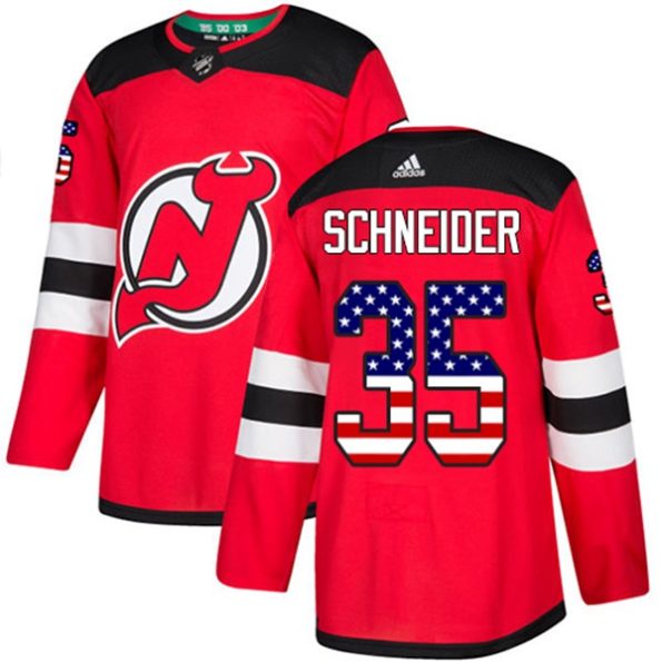 Youth-New-Jersey-Devils-Cory-Schneider-NO.35-Authentic-Red-USA-Flag-Fashion