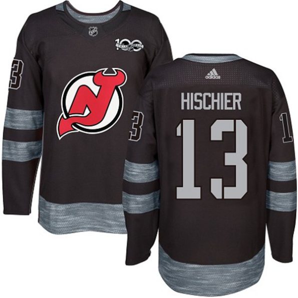 Youth-New-Jersey-Devils-Nico-Hischier-NO.13-Authentic-Black-1917-2017-100th-Anniversary