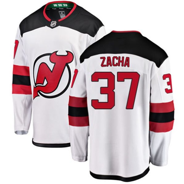 Youth-New-Jersey-Devils-Pavel-Zacha-NO.37-Breakaway-White-Fanatics-Branded-Away
