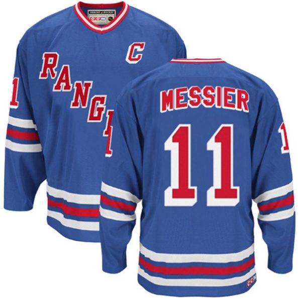 Youth-New-York-Rangers-Mark-Messier-NO.11-Authentic-Throwback-Royal-Blue-CCM-Heroes-of-Hockey-Alumni