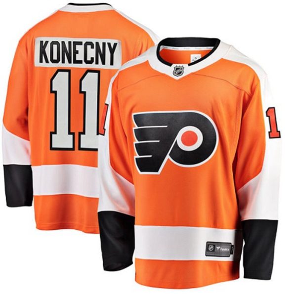 Youth-Philadelphia-Flyers-Travis-Konecny-NO.11-Breakaway-Orange-Fanatics-Branded-Home