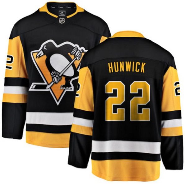 Youth-Pittsburgh-Penguins-Matt-Hunwick-NO.22-Breakaway-Black-Fanatics-Branded-Home