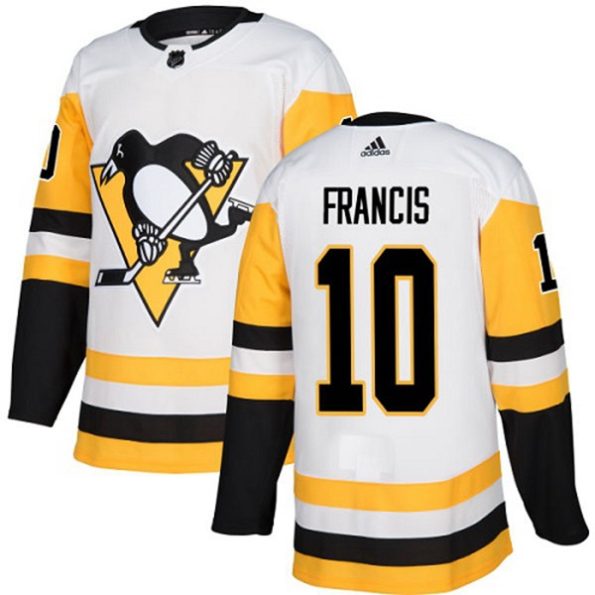 Youth-Pittsburgh-Penguins-Ron-Francis-NO.10-Authentic-White-Away