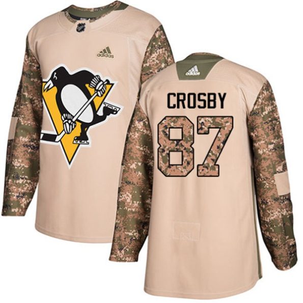 Youth-Pittsburgh-Penguins-Sidney-Crosby-NO.87-Authentic-Camo-Veterans-Day-Practice