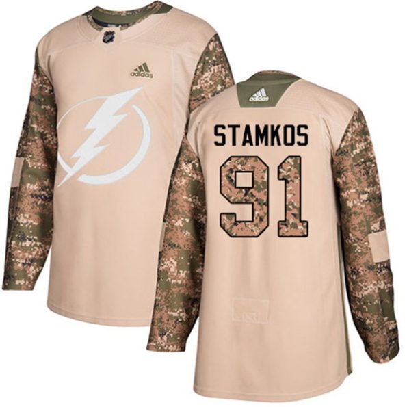 Youth-Tampa-Bay-Lightning-Steven-Stamkos-NO.91-Authentic-Camo-Veterans-Day-Practice