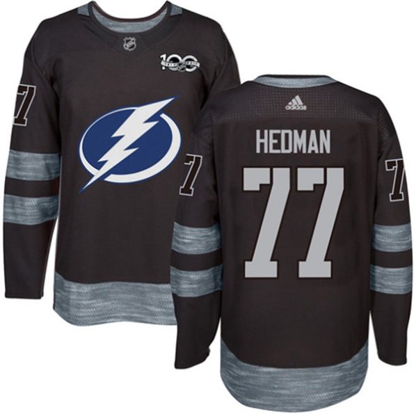 Youth-Tampa-Bay-Lightning-Victor-Hedman-NO.77-Authentic-Black-1917-2017-100th-Anniversary