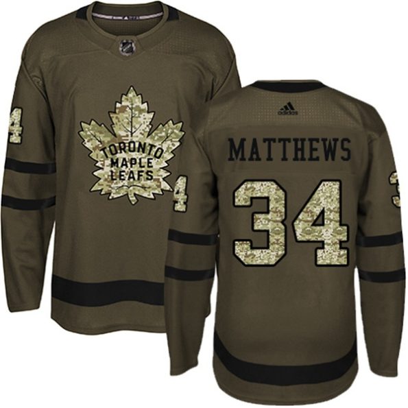 Youth-Toronto-Maple-Leafs-Auston-Matthews-NO.34-Authentic-Green-Salute-to-Service