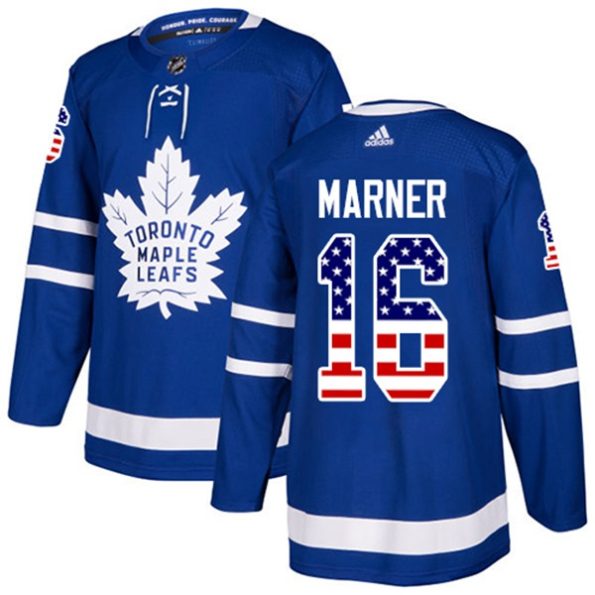 Youth-Toronto-Maple-Leafs-Mitchell-Marner-NO.16-Authentic-Royal-Blue-USA-Flag-Fashion