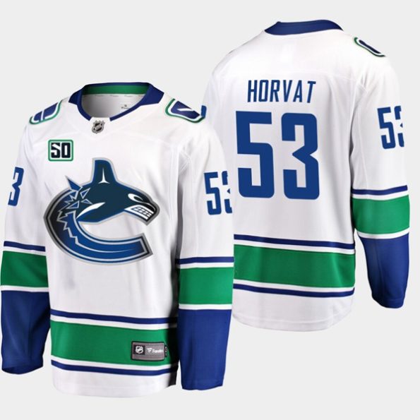 Youth-Vancouver-Canucks-Bo-Horvat-NO.53-50th-Anniversary-White-Away