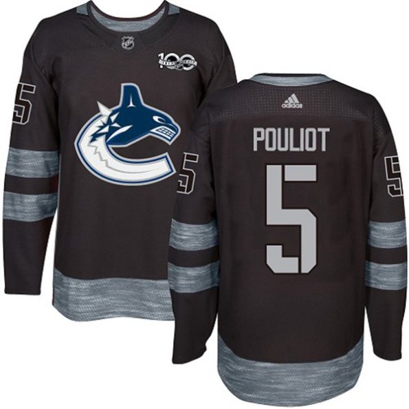 Youth-Vancouver-Canucks-Derrick-Pouliot-NO.5-Authentic-Black-1917-2017-100th-Anniversary