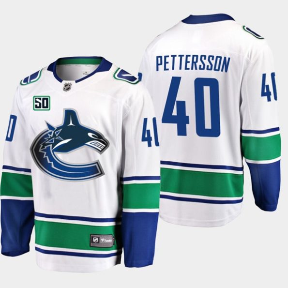 Youth-Vancouver-Canucks-Elias-Pettersson-NO.40-50th-Anniversary-White-Away