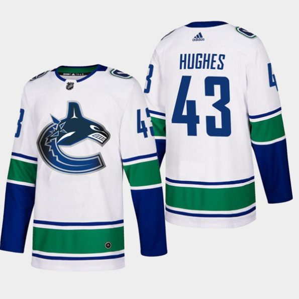 Youth-Vancouver-Canucks-Quinn-Hughes-NO.43-Away-White-Authentic-Player