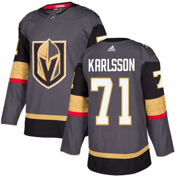 Youth-Vegas-Golden-Knights-William-Karlsson-NO.71-Authentic-Gray-Home