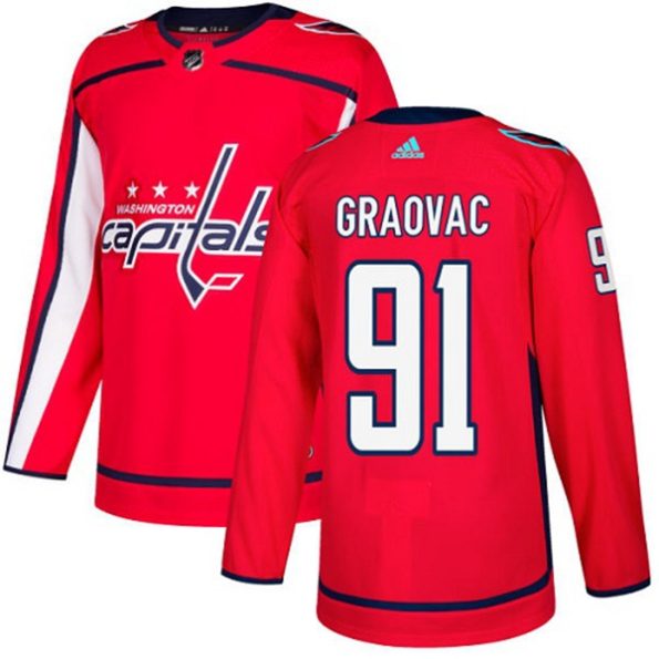 Youth-Washington-Capitals-Tyler-Graovac-NO.91-Authentic-Red-Home