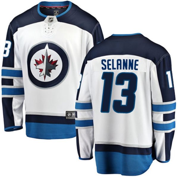 Youth-Winnipeg-Jets-Teemu-Selanne-NO.13-Breakaway-White-Fanatics-Branded-Away