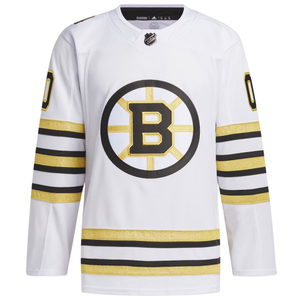 Boston Bruins Tröja Skräddarsydda Vit 100th Anniversary Primegreen Authentic (1)